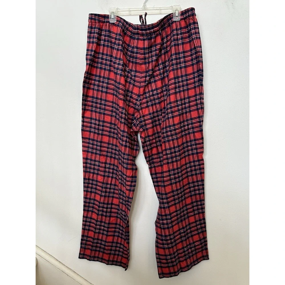 NWT Brooks Brothers Mens Red Plaid Cotton Pajama Set Button Front Loungewear 2XL